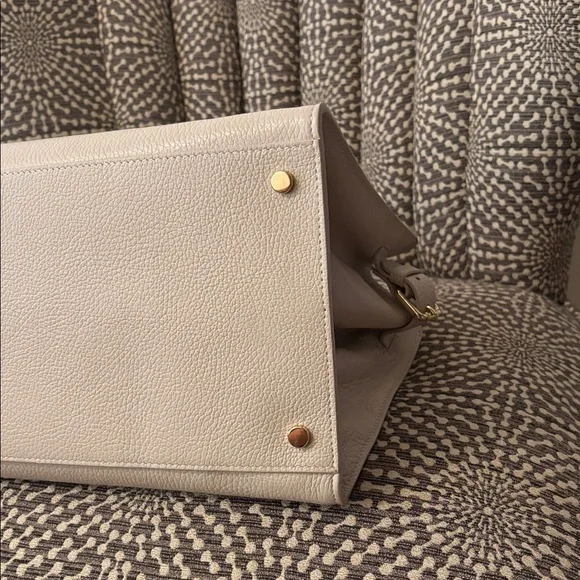 Claudia Firenze Off White Cream Leather XL Tote Bag - Picture 10 of 15